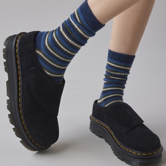 Dr. Martens Black Suede Loafers bronx suede zebzag anywair - Picture 2 of 8